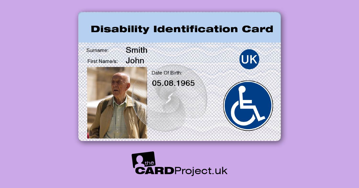 UK Disability Identification Card (FRONT)
